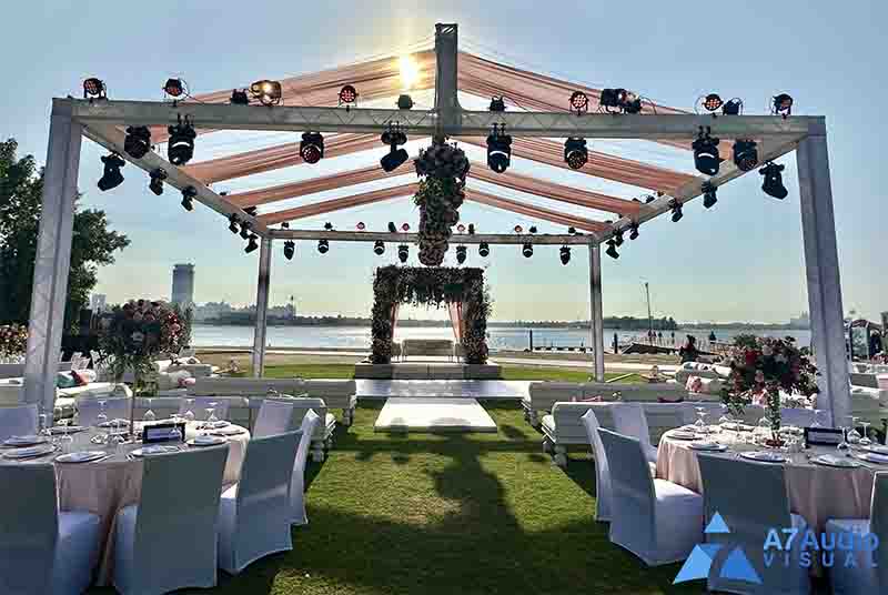 Outdoor wedding stage truss