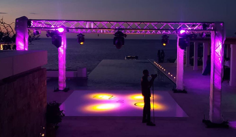 Rental wedding stage truss